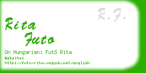 rita futo business card