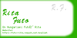 rita futo business card